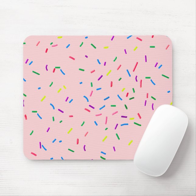 Candy Sprinkles auf rosa Mousepad (Mit Mouse)