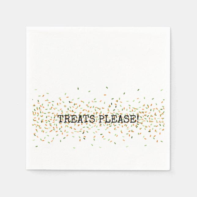 Candy Sprinkles LECKEREIEN BITTE Halloween Kids Fa Serviette (Vorderseite)