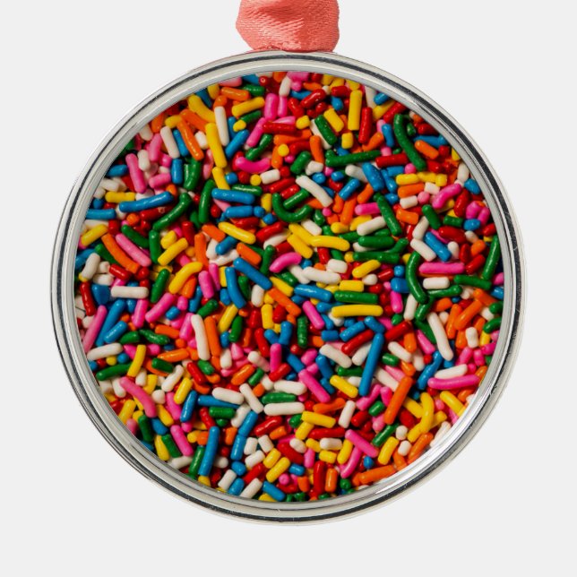 Candy Sprinkles Ornament Aus Metall (Vorne)