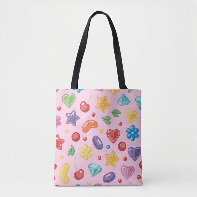 "Candy Star Tote Bag Tasche (Vorderseite)