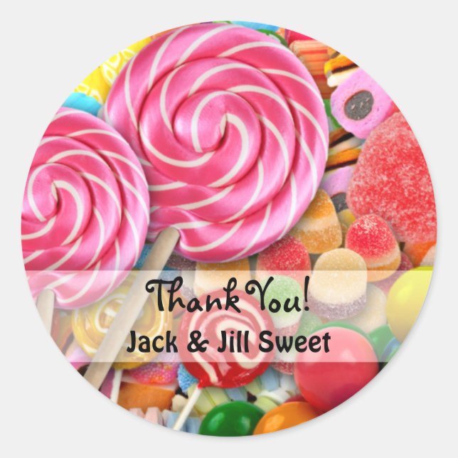 Candy Sticker 16 . Geburtstag Geburtstag Vielen Da (Vorderseite)