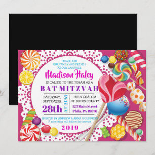 CANDY STORE Bat Mitzvah Einladung