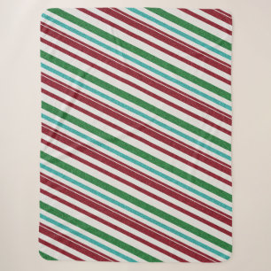 Candy Streifen Glitter Sherpadecke