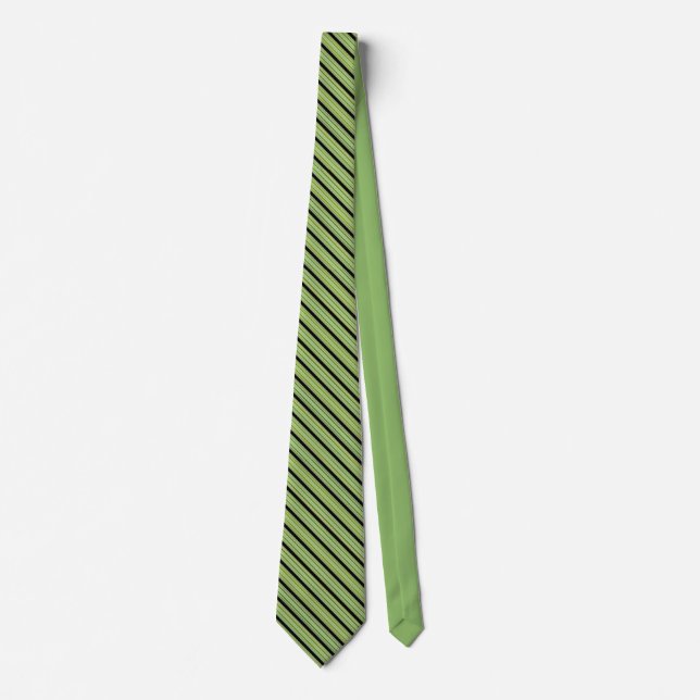 Candy Stripe grün - individuell angepasst Krawatte (Vorderseite)