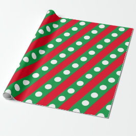 Candy Stripe & Polka Dot Wrapping Paper (grün) Geschenkpapier