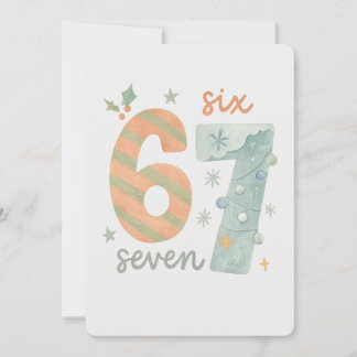 Candy Stripe & Snowflake 67 – Handmade Holiday Num Einladung