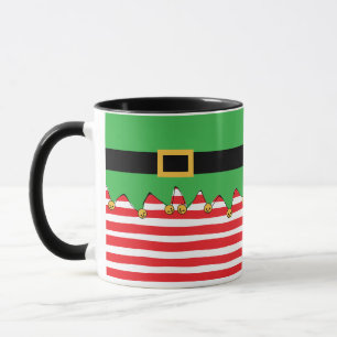 Candy Striped Elf Jingle! Niedlicher Urlaub Tasse