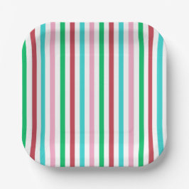 Candy Stripes Accent Plate Pappteller