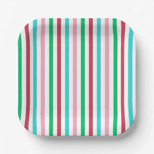Candy Stripes Accent Plate Pappteller (Vorderseite)