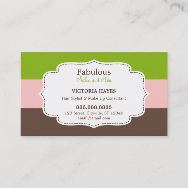 Candy Stripes Business Cards Terminkarte (Vorderseite)