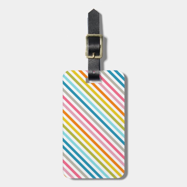 Candy Stripes Gepäckanhänger (Vorderseite vertikal)