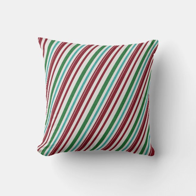 Candy Stripes Glitzer Kissen (Vorderseite)