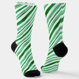 Candy Stripes (grün und weiß) Moderne Elegant Socken