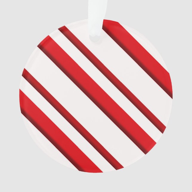 Candy Stripes, Pfefferminze rot & weiß Ornament (Vorderseite)
