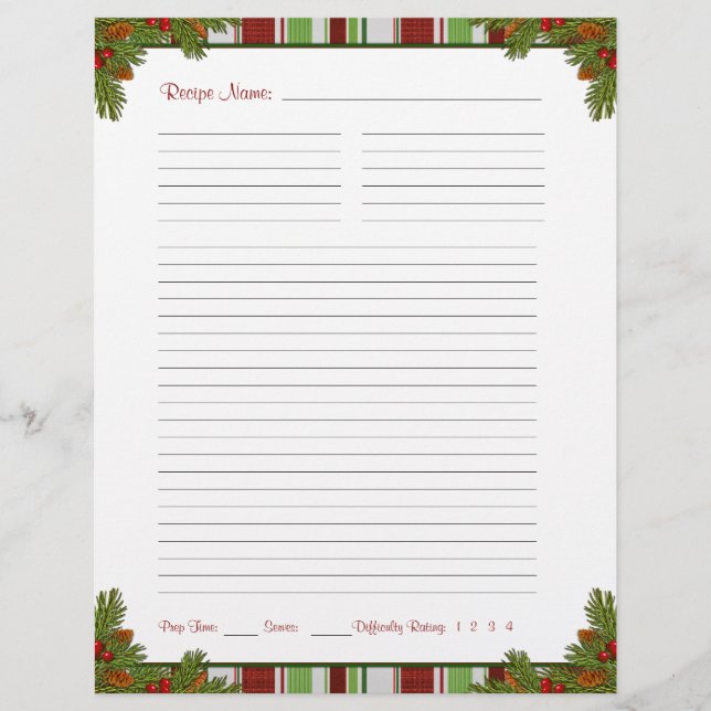 Candy Stripes Weihnachtsrezepte Befeuchter Beilage (Vorderseite)