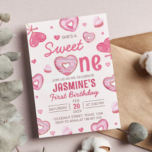 Candy Sweet Un 1er anniversaire Invitation