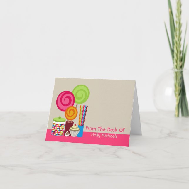 Candy & Sweets Personalized Notecard (Vorderseite)