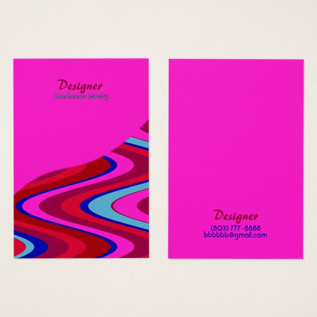 Candy Swirl Red Hot Pink Design Display Card (Vorne & Hinten)