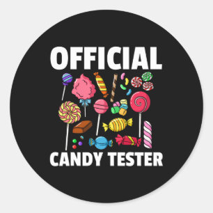 Candy Tester Lollipop Süßigkeiten verschenken Hall Runder Aufkleber