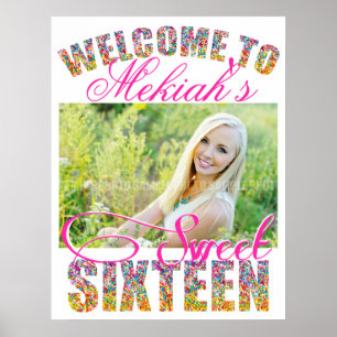 Candy Theme Sweet sixteen Anniversaire AFFICHE DE
