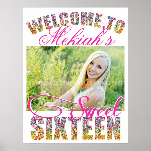 Candy Theme Sweet sixteen Anniversaire AFFICHE DE  (Devant)
