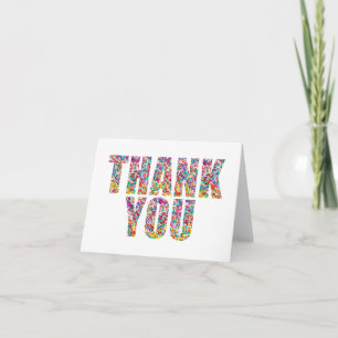 Candy Theme Thank You Card Sweet Sprinkles Dankeskarte
