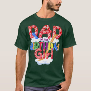 Candy Theme Vater des Geburtstags Girl132 T-Shirt