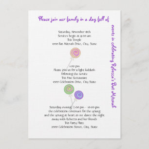 Candy Treasures Events und Informationen Begleitkarte