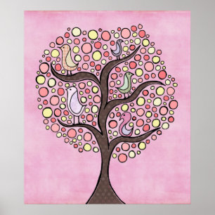 Candy Tree Pink Kinderzimmer Kids Room Poster