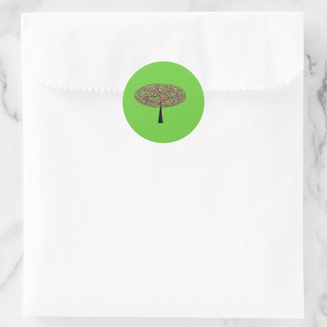 Candy Tree Runder Aufkleber (Tasche)