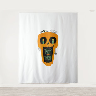 Candy Trick oder Treat Funny Pumpkin Halloween Jun Wandteppich
