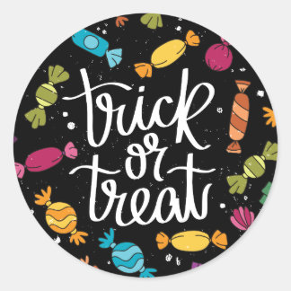 Candy Trick oder Treat Halloween Runder Aufkleber