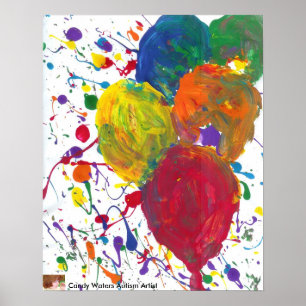 Candy Waters Autisme Artiste Peinture Poster