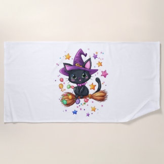Candy Witch Cat Strandtuch
