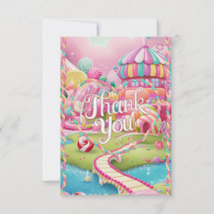 Candy Wonderland Candyland danke Karte