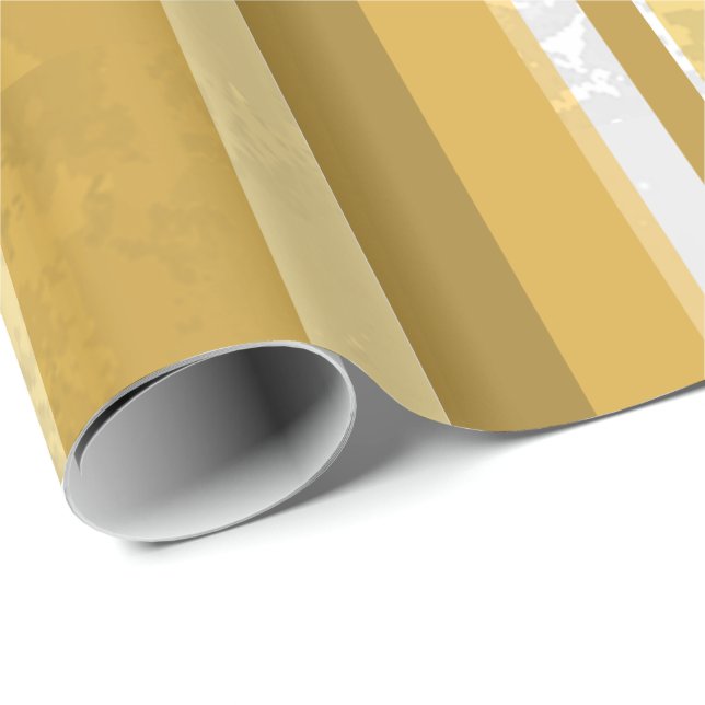 Candy Yellow Stripes Geschenkpapier (Rolleneckpunkt)