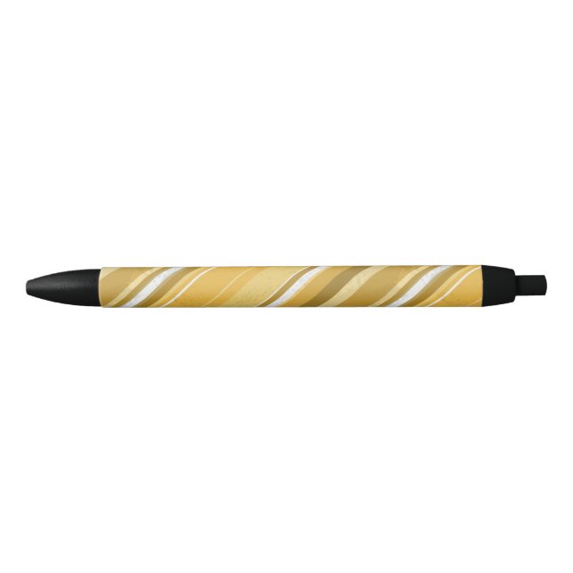 Candy Yellow Stripes Kugelschreiber (Vorderseite)