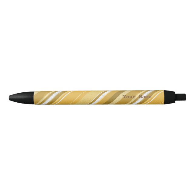 Candy Yellow Stripes Kugelschreiber (Vorderseite)