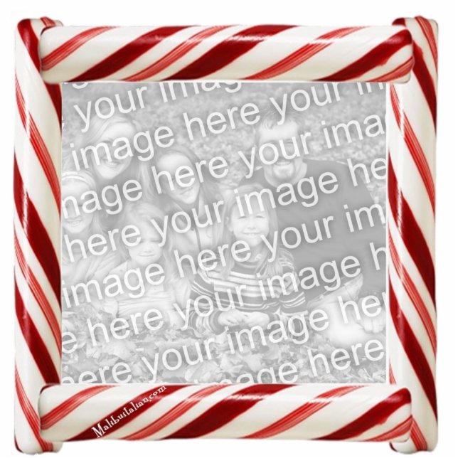 Candycane Foto Ornament Fotoskulptur Ornament (Vorne)