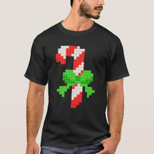 Candycane Weihnachtsmeister Block Brick Bui T-Shirt