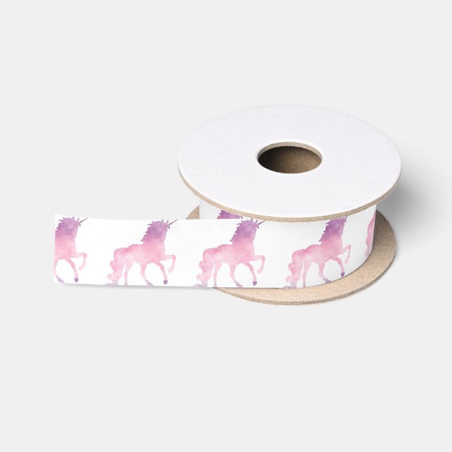 CANDYFLOSS-ROSA EINHORN-WOLKEN-VERPACKUNG SATINBAND (Spule)