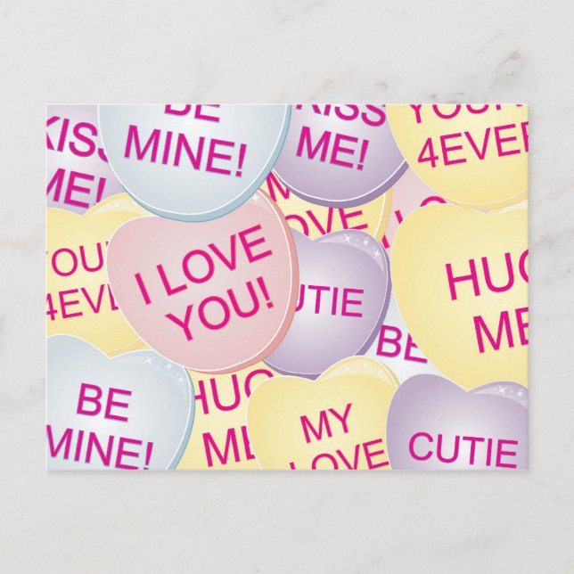 CandyHearts Postkarte (Vorderseite)