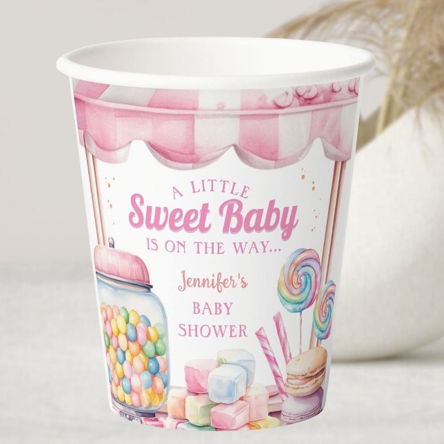 Candyland Baby Shower Pink Girl Pappbecher (Von Creator hochgeladen)