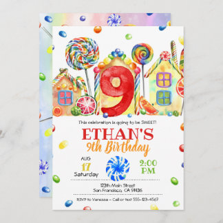 Candyland Candy Einladung für Candy Theme - 9.