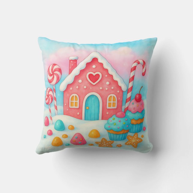 Candyland Christmas Throw Kissen (Rückseite)