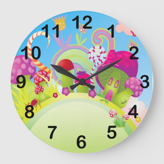 Candyland Clock Große Wanduhr (Vorderseite)