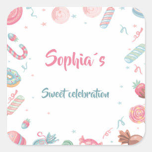 Candyland Editable Stickers Gastgeschenke