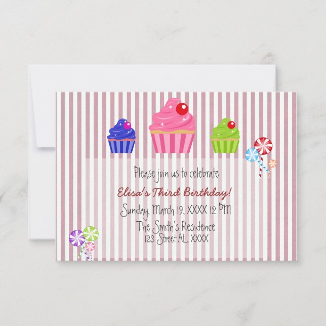 Candyland Einladung (Vorderseite)