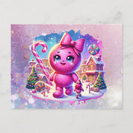CandyLand GumDrop Feiertagspostkarte
