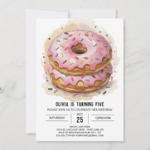 Candyland Süßigkeiten Donuts Geburtstag Einladung